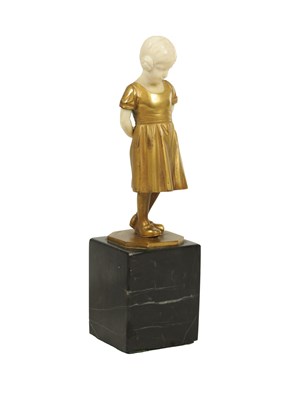 Lot 700 - HANS DIETRICH (1868 - ?) - AN EARLY 19TH CENTURY GILT BRONZE AND IVORY SCULPTURE