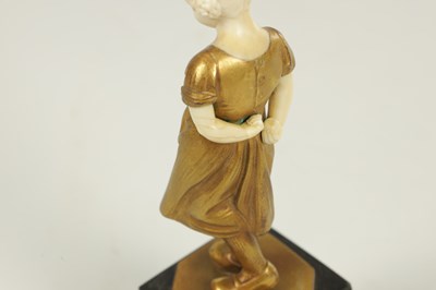 Lot 700 - HANS DIETRICH (1868 - ?) - AN EARLY 19TH CENTURY GILT BRONZE AND IVORY SCULPTURE