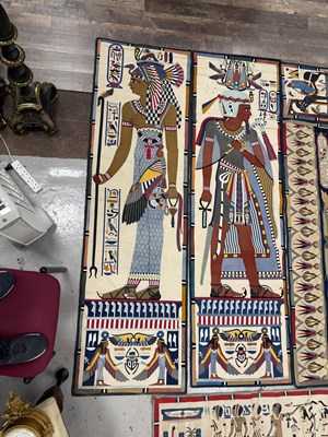 Lot 744 - A COLLECTION OF 20TH CENTURY EGYPTIANESQUE ART DECO EMBROIDERED TAPESTRY PANELS