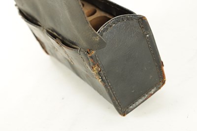 Lot 546 - A FRENCH EMPIRE INFANTRY GRENADIERS LEATHER CARTRIDGE POUCH