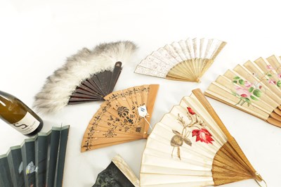 Lot 731 - A SELECTION OF SEVEN LATE 19TH CENTURY FRENCH FANS