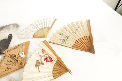 Lot 731 - A SELECTION OF SEVEN LATE 19TH CENTURY FRENCH FANS