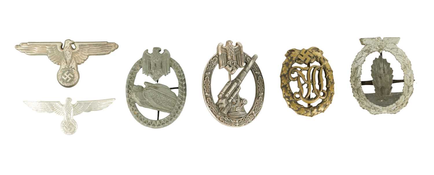 Lot 557 - A COLLECTION OF SIX WWII NAZI GERMAN BADGES
