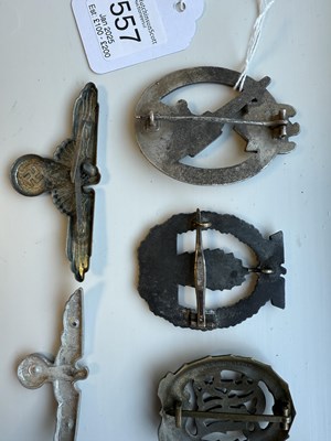 Lot 557 - A COLLECTION OF SIX WWII NAZI GERMAN BADGES