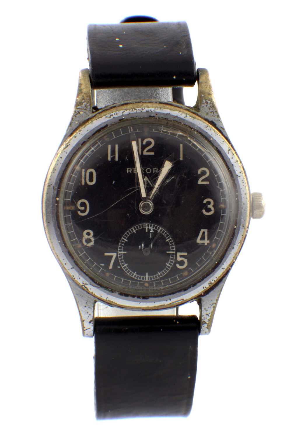 Lot 1390 - A WW2 "DIRTY DOZEN" RECORD MILITARY WRIST WATCH