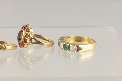 Lot 546 - A COLLECTION OF SEVEN 9CT GOLD RINGS