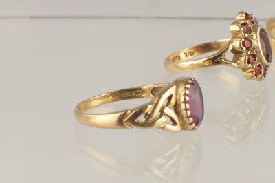Lot 546 - A COLLECTION OF SEVEN 9CT GOLD RINGS