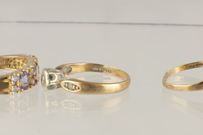 Lot 546 - A COLLECTION OF SEVEN 9CT GOLD RINGS