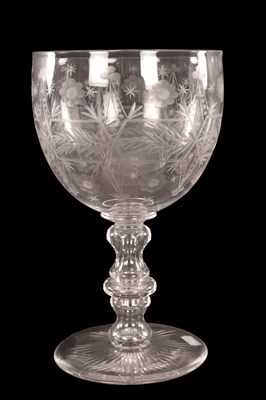 Lot A FINE 19TH CENTURY ENGLISH GLASS PUNCH BOWL