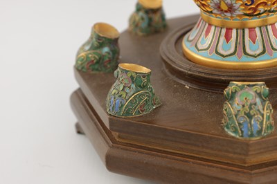 Lot 264 - A 20TH CENTURY CHINESE CLOISONNÉ EARTHQUAKE DETECTOR