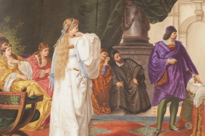 Lot 35 - A FINE LATE 19TH CENTURY ‘VIENNA’ OVERSIZED PORCELAIN PLAQUE SIGNED F. KOLLER