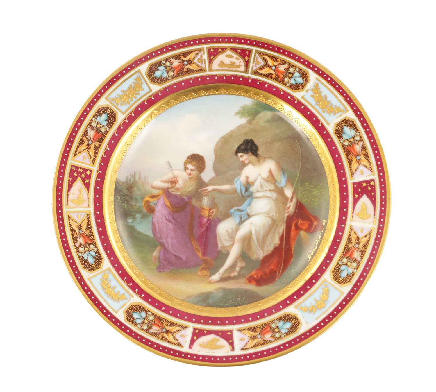 Lot 72 - A LATE 19TH CENTURY ‘VIENNA’ CABINET PLATE