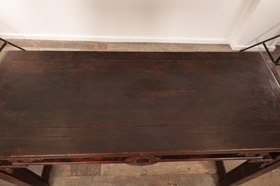 Lot 261 - AN 18TH CENTURY CHINESE STAINED SOFTWOOD ALTER TABLE