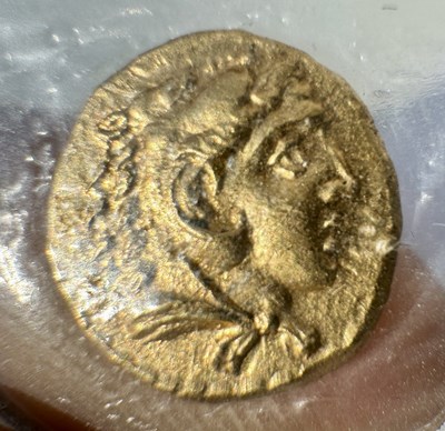Lot 552 - A MACEDONIAN PHILLIP II 1/4 STATER GOLD COIN