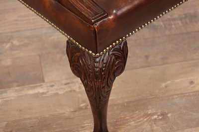 Lot 1287 - A GEORGE III STYLE MAHOGANY GAINSBOROUGH CHAIR