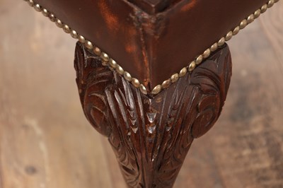 Lot 1287 - A GEORGE III STYLE MAHOGANY GAINSBOROUGH CHAIR