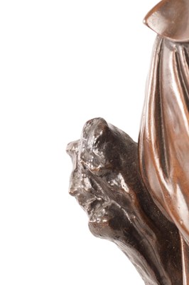 Lot 918 - EUGENE LAURENT (1832-1898). A LATE 19TH CENTURY BRONZE SCULPTURE OF A YOUNG MAID