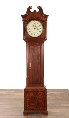 Lot MARTIN CONDLIFF, SHEFFIELD. A LATE GEORGE III OAK AND MAHOGANY CASED 30-HOUR LONGCASE CLOCK