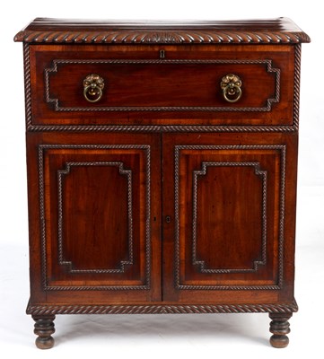 Lot 945 - A REGENCY FIGURED MAHOGANY GILLOWS STYLE...