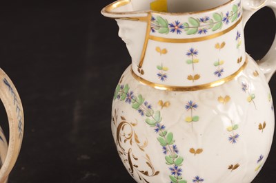 Lot 94 - A LATE 18TH CENTURY CAUGHLEY PORCELAIN CABBAGE LEAF MOULDED JUG