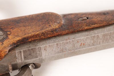 Lot 672 - A PAIR OF CASED 19TH CENTURY PERCUSSION PISTOLS