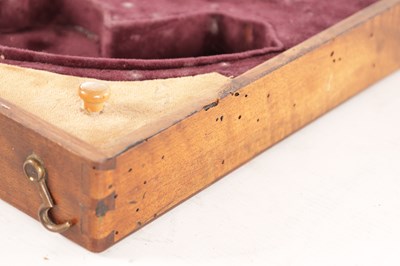 Lot 672 - A PAIR OF CASED 19TH CENTURY PERCUSSION PISTOLS