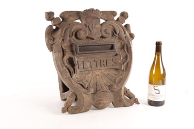 Lot 1126 - AN UNUSUAL LATE 19TH CENTURY CARVED OAK COUNTRY HOUSE LETTER BOX
