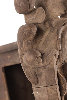 Lot 1126 - AN UNUSUAL LATE 19TH CENTURY CARVED OAK COUNTRY HOUSE LETTER BOX