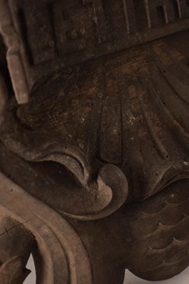 Lot 1126 - AN UNUSUAL LATE 19TH CENTURY CARVED OAK COUNTRY HOUSE LETTER BOX