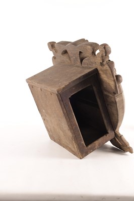 Lot 1126 - AN UNUSUAL LATE 19TH CENTURY CARVED OAK COUNTRY HOUSE LETTER BOX