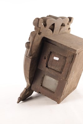 Lot 1126 - AN UNUSUAL LATE 19TH CENTURY CARVED OAK COUNTRY HOUSE LETTER BOX