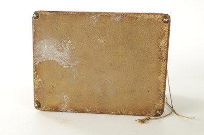 Lot 861 - A VINTAGE CROCODILE LADIES TRAVELING VANITY BAG