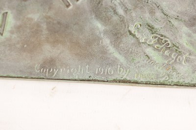 Lot 1764 - A CAST FIGURAL BRONZE SUNDIAL BY LOUIS F. RAGOT