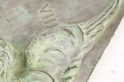 Lot 1764 - A CAST FIGURAL BRONZE SUNDIAL BY LOUIS F. RAGOT