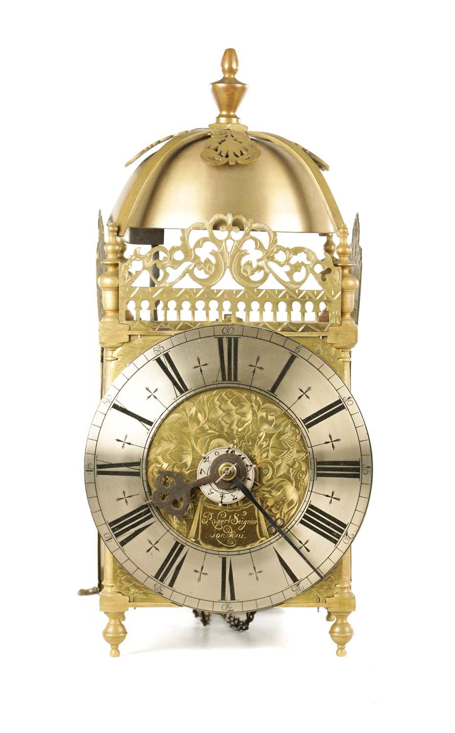 Lot 1605 - ROBERT SEIGNIOR, LONDON. A RARE GIANT SIZE LATE 17TH CENTURY LANTERN CLOCK