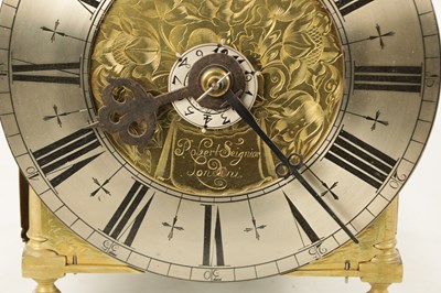 Lot 1605 - ROBERT SEIGNIOR, LONDON. A RARE GIANT SIZE LATE 17TH CENTURY LANTERN CLOCK