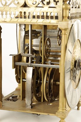 Lot 1605 - ROBERT SEIGNIOR, LONDON. A RARE GIANT SIZE LATE 17TH CENTURY LANTERN CLOCK