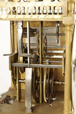 Lot 1605 - ROBERT SEIGNIOR, LONDON. A RARE GIANT SIZE LATE 17TH CENTURY LANTERN CLOCK