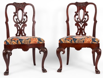 Lot 708 - An unusual pair of George II Walnut SIDE...