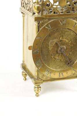 Lot 1633 - A 17TH CENTURY ENGLISH LANTERN CLOCK