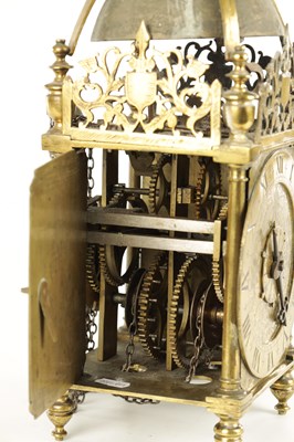 Lot 1633 - A 17TH CENTURY ENGLISH LANTERN CLOCK