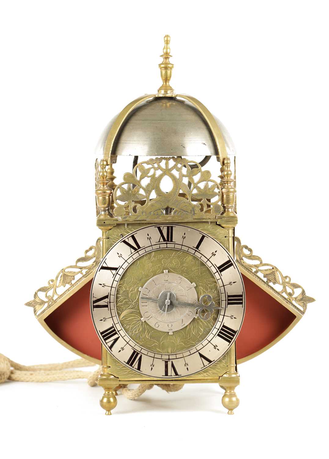 Lot 1627 - JOHN EBSWORTH, LONDINI. A 17TH CENTURY WINGED LANTERN CLOCK