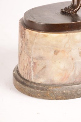 Lot 885 - AN EARLY 20TH CENTURY ART DECO STYLE FIGURAL BRONZE OF DIANA THE HUNTRESS