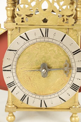 Lot 1480 - HENRY DUN, LONDINI. A 17TH CENTURY WINGED BRASS LANTERN CLOCK
