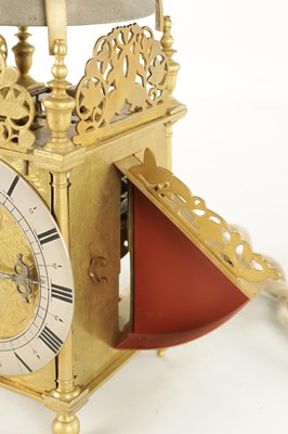 Lot 1480 - HENRY DUN, LONDINI. A 17TH CENTURY WINGED BRASS LANTERN CLOCK