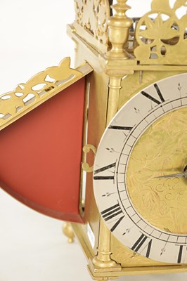 Lot 1480 - HENRY DUN, LONDINI. A 17TH CENTURY WINGED BRASS LANTERN CLOCK
