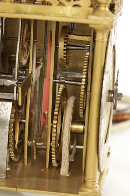 Lot 1480 - HENRY DUN, LONDINI. A 17TH CENTURY WINGED BRASS LANTERN CLOCK