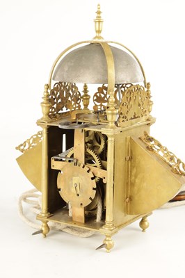 Lot 1480 - HENRY DUN, LONDINI. A 17TH CENTURY WINGED BRASS LANTERN CLOCK