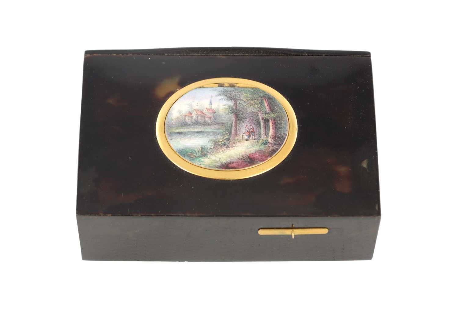 Lot 857 - A MID 19TH CENTURY SWISS TORTOISESHELL SINGING MUSICAL BIRD BOX