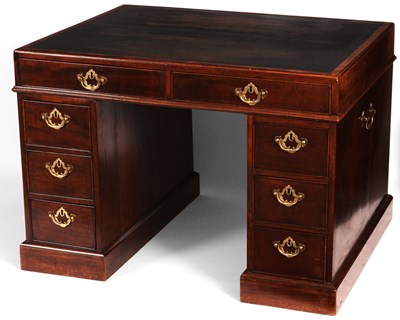 Lot 742 - A George III Mahogany CAMPAIGN PARTNERS DESK...